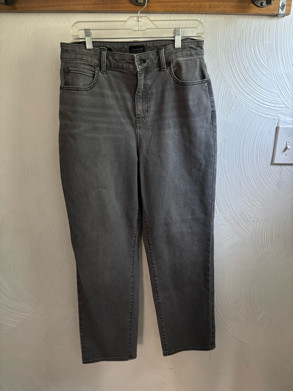 Talbots High Waist Relaxed Jeans - Carnegie Wash - Charcoal Sz 10